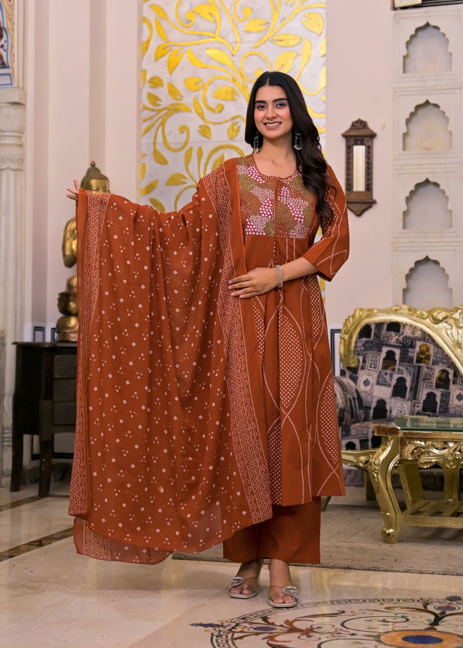 NOOAA Premium Embroidered 3 Piece Suit Set with Dupatta | Festive & Occasion Wear