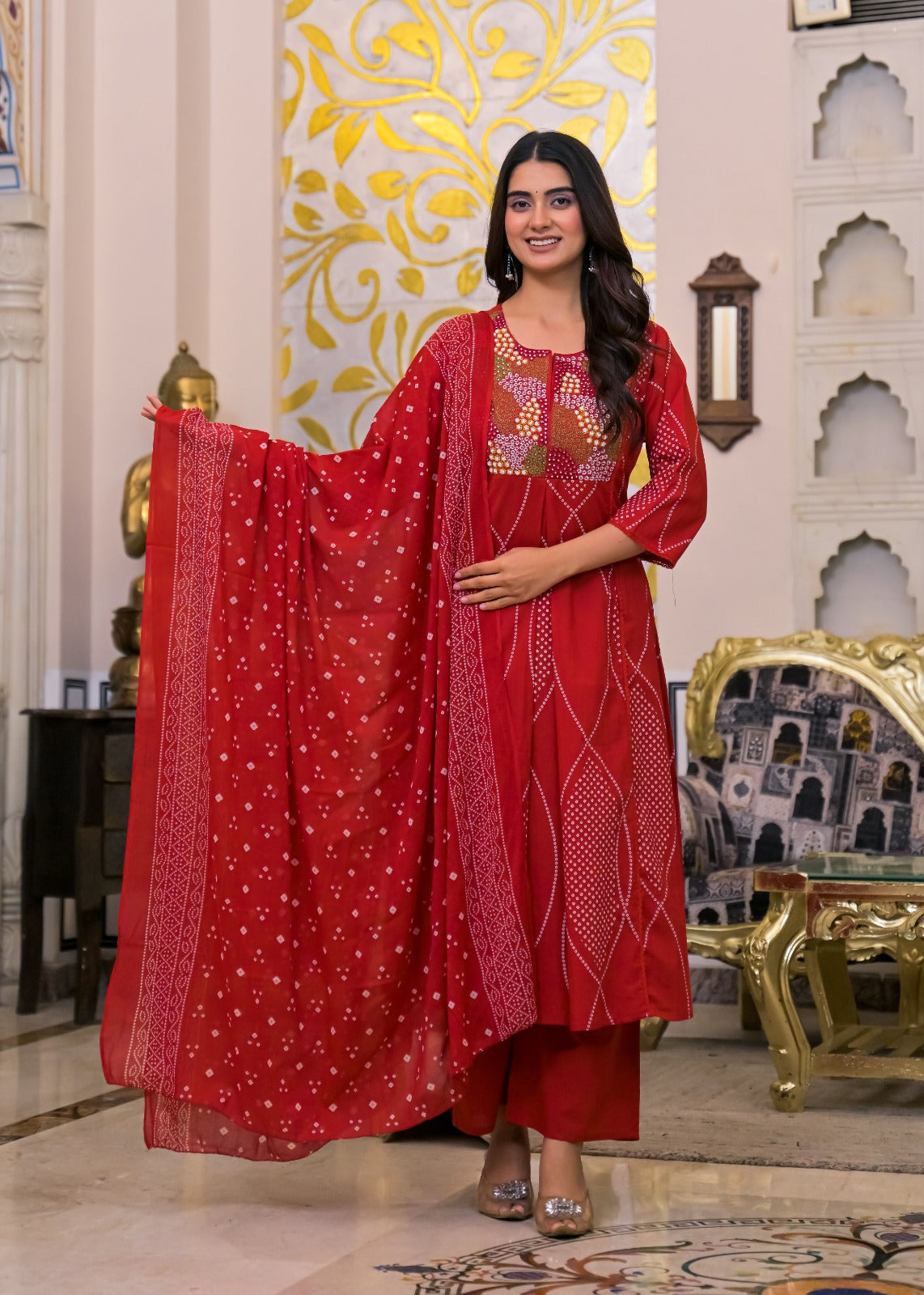 NOOAA Premium Embroidered 3 Piece Suit Set with Dupatta | Festive & Occasion Wear