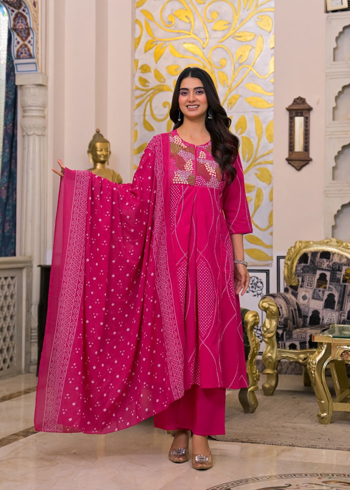 NOOAA Premium Embroidered 3 Piece Suit Set with Dupatta | Festive & Occasion Wear