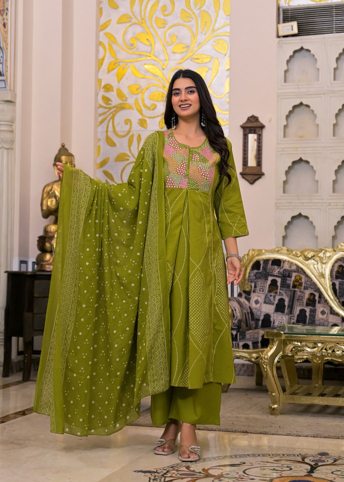 NOOAA Premium Embroidered 3 Piece Suit Set with Dupatta | Festive & Occasion Wear