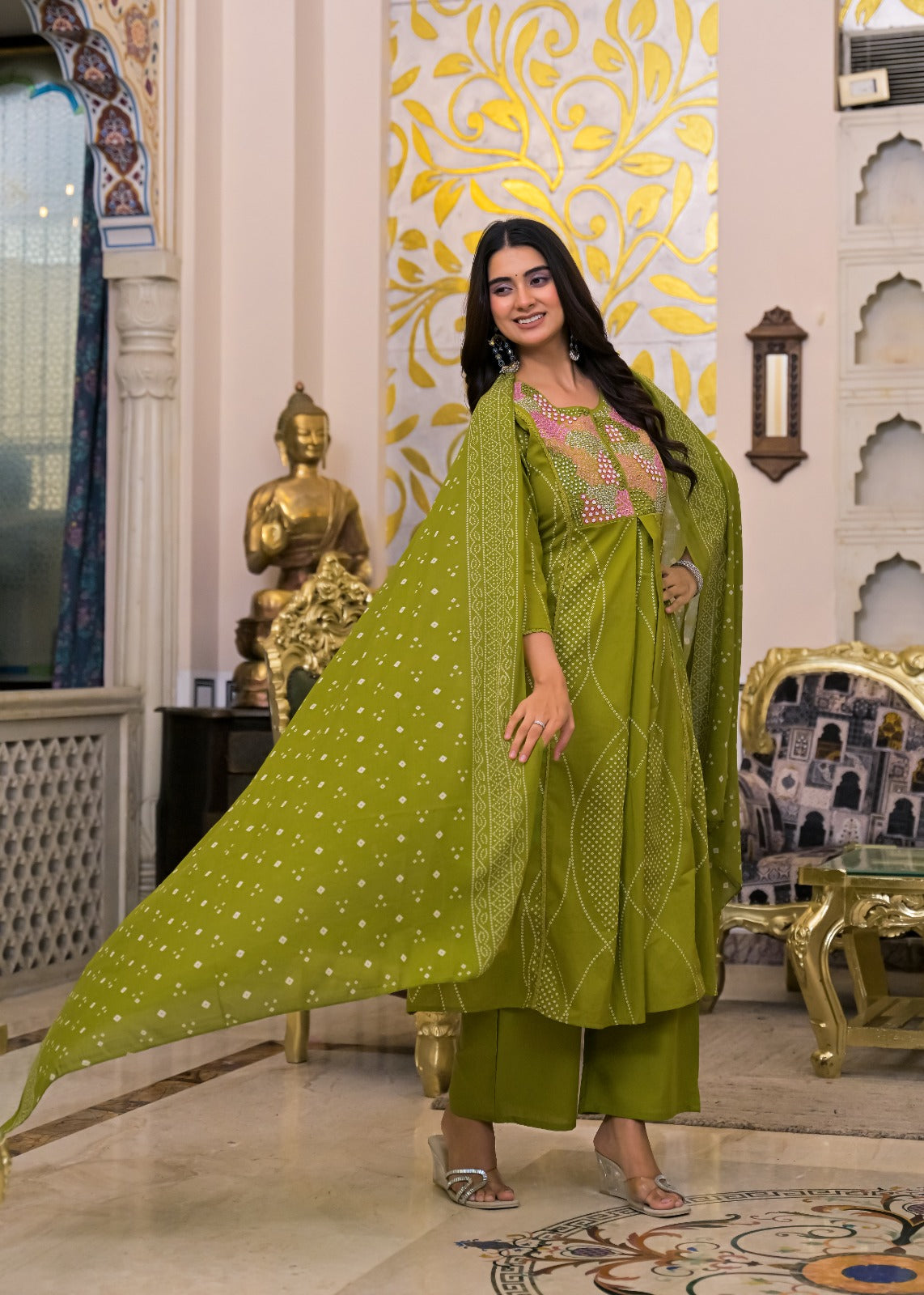 NOOAA Premium Embroidered 3 Piece Suit Set with Dupatta | Festive & Occasion Wear