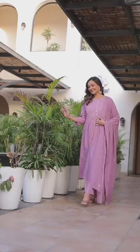 NOOAA Blossom Embroidered Cotton Kurta Set with Dupatta – Premium Women’s Ethnic Wear