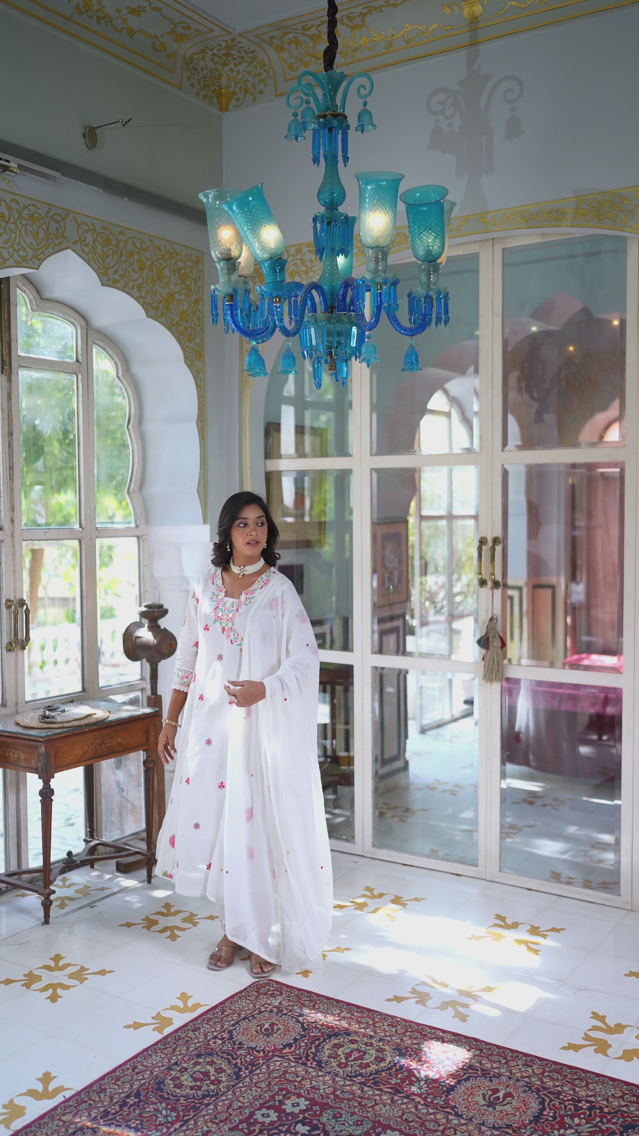 NOOAA Élan Floral Embroidered Kurta Set with Dupatta
